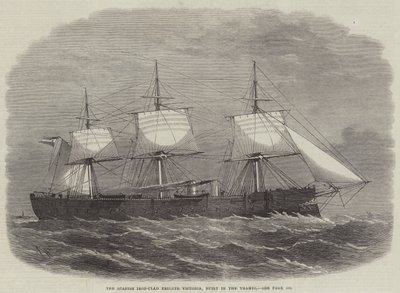 The Spanish Iron-Clad Frigate Victoria, Built in the Thames by Edwin Weedon